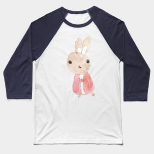 cute rabbit in red jacket Baseball T-Shirt